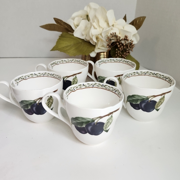 Vtg Lot of 5 Noritake Royal Orchard Cups Fruit 9416 Primachina Japan 1989- 2002 - Picture 6 of 10